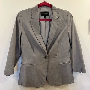 Banana Republic 3/4 Sleeve Blazer, Size 6, Gray, Single Button Closure